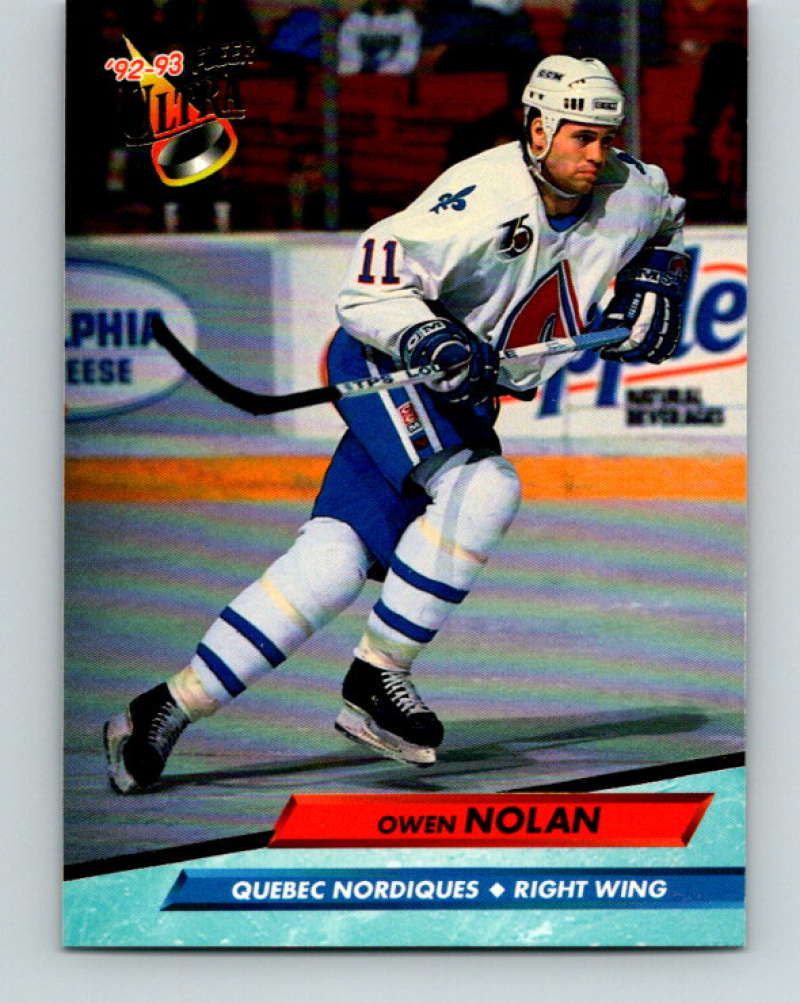 1992-93 Fleer Ultra #177 Owen Nolan  Quebec Nordiques  Image 1