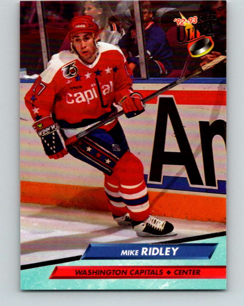 1992-93 Fleer Ultra #238 Mike Ridley  Washington Capitals  Image 1