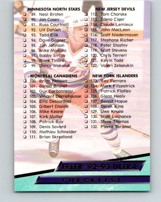 1992-93 Fleer Ultra #249 Checklist 2   Image 1