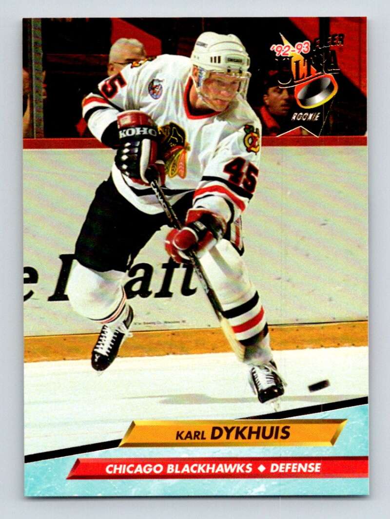 1992-93 Fleer Ultra #274 Karl Dykhuis  Chicago Blackhawks  Image 1