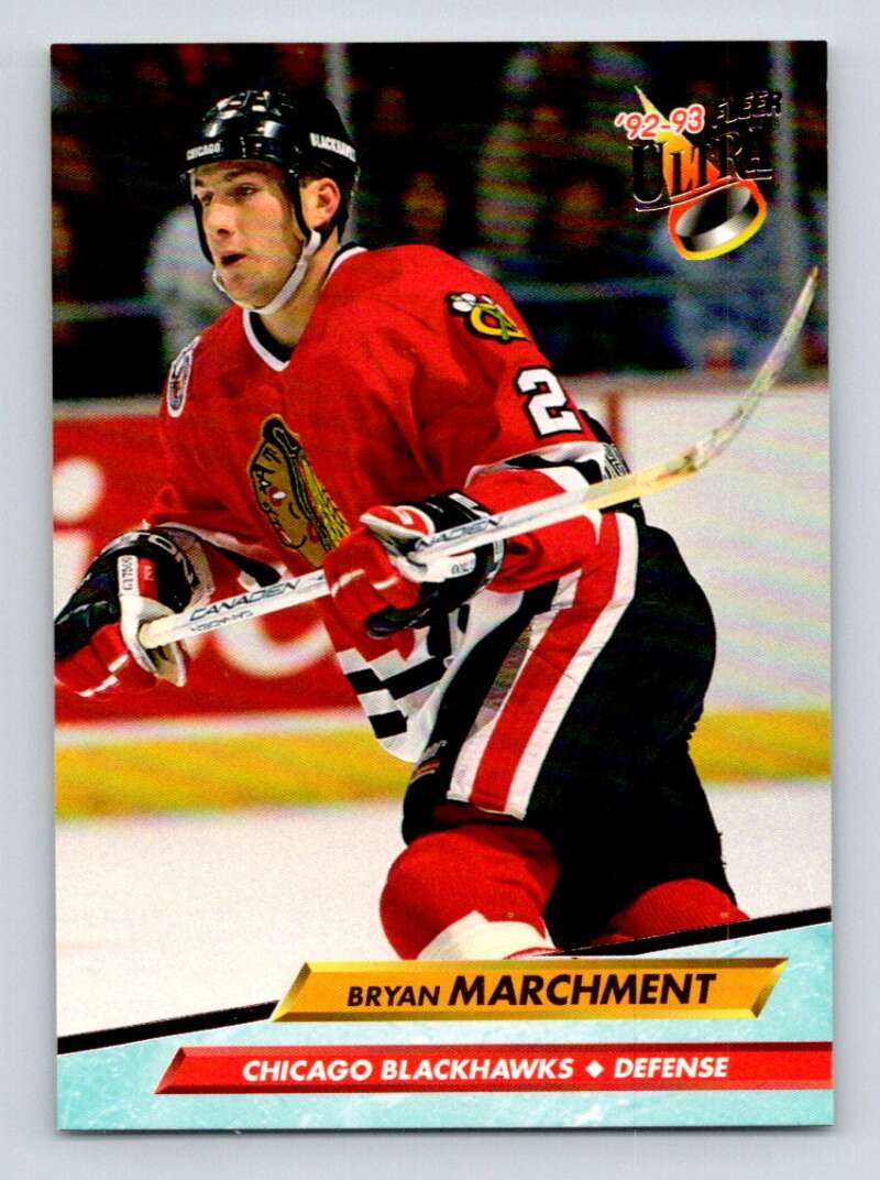 1992-93 Fleer Ultra #278 Bryan Marchment  Chicago Blackhawks  Image 1