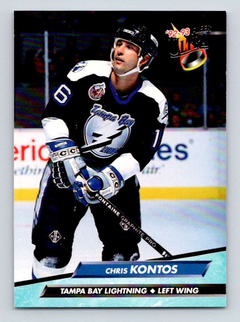 1992-93 Fleer Ultra #412 Chris Kontos  RC Rookie Tampa Bay Lightning  Image 1