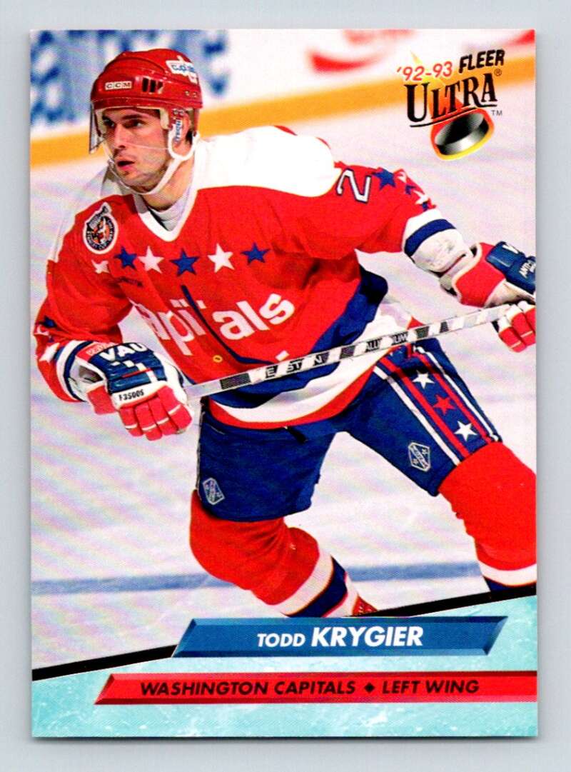 1992-93 Fleer Ultra #438 Todd Krygier  Washington Capitals  Image 1