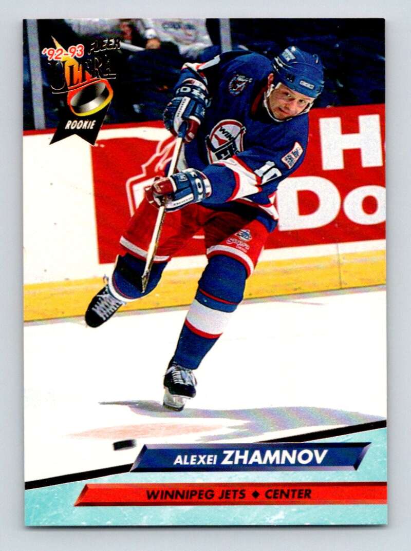 1992-93 Fleer Ultra #447 Alexei Zhamnov  Winnipeg Jets  Image 1