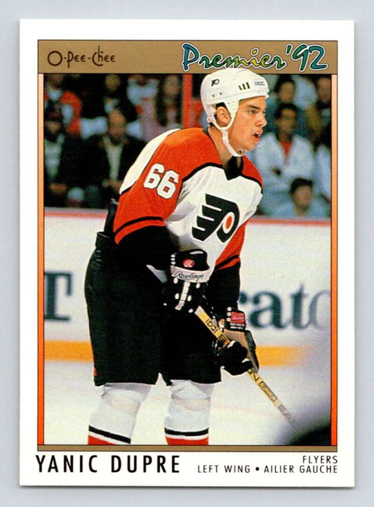 1991-92 OPC Premier #16 Yanic Dupre  RC Rookie Philadelphia Flyers  Image 1