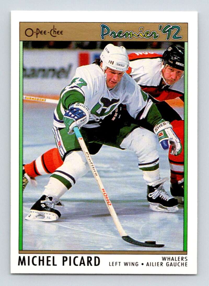 1991-92 OPC Premier #20 Michel Picard  RC Rookie Hartford Whalers  Image 1