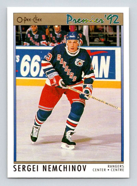 1991-92 OPC Premier #25 Sergei Nemchinov  New York Rangers  Image 1
