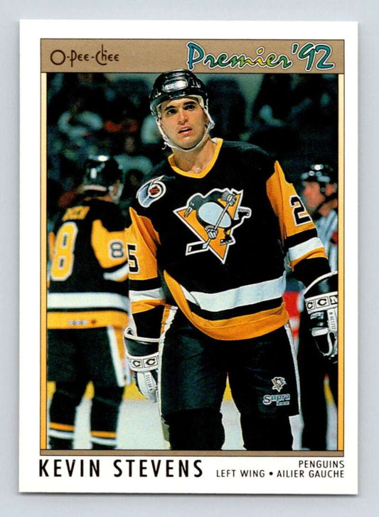 1991-92 OPC Premier #26 Kevin Stevens  Pittsburgh Penguins  Image 1