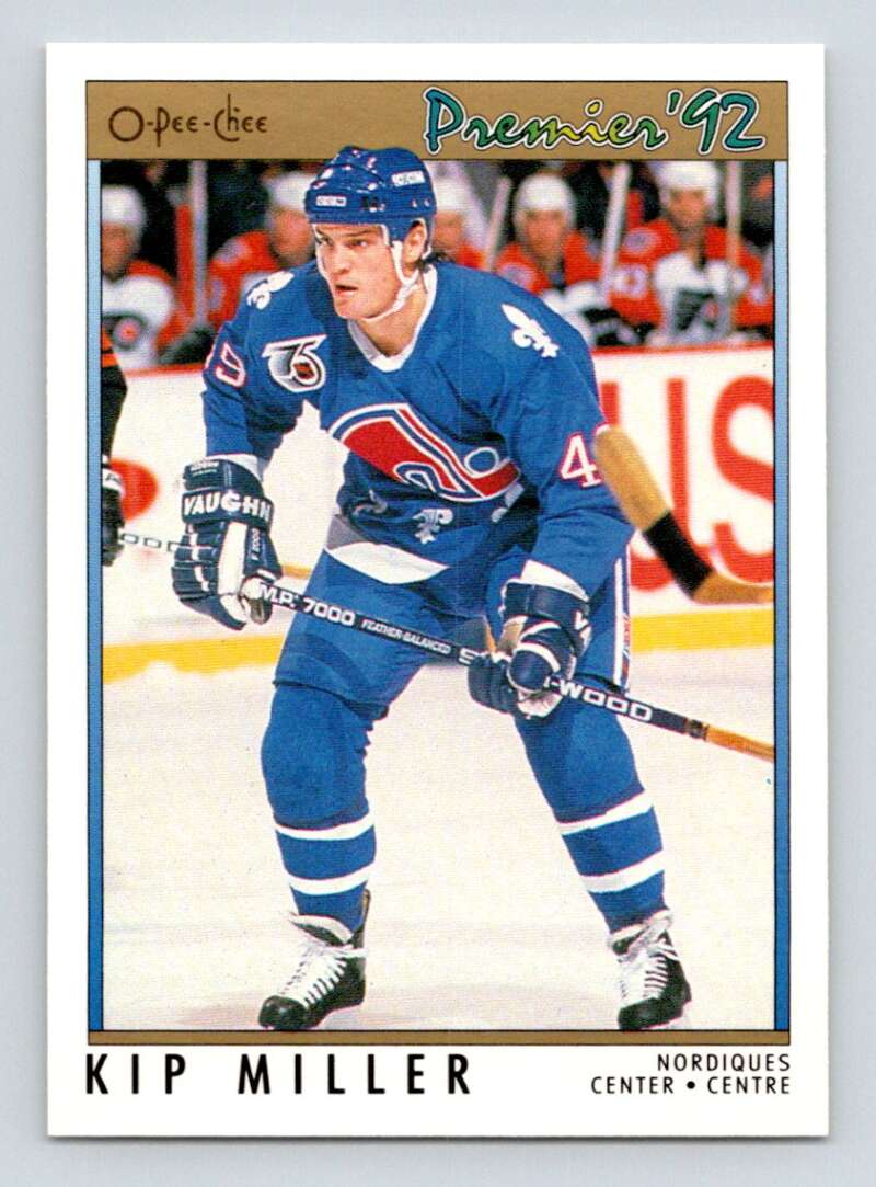 1991-92 OPC Premier #42 Kip Miller  Quebec Nordiques  Image 1