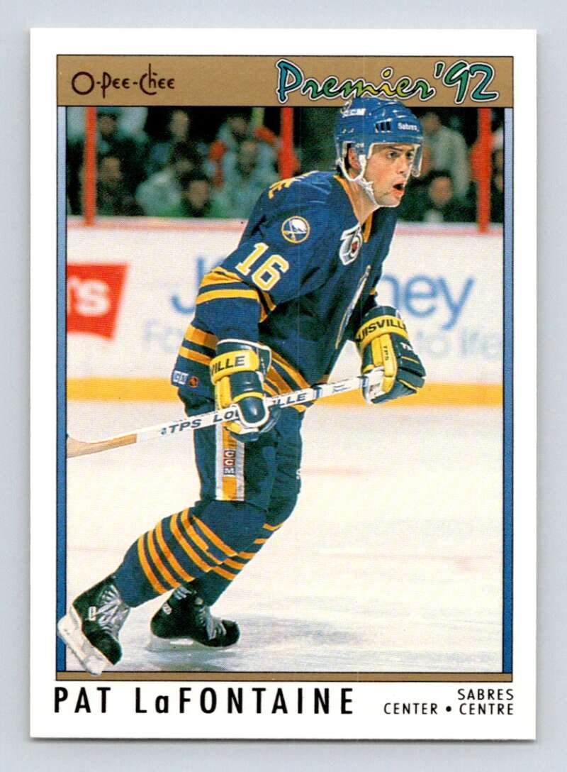 1991-92 OPC Premier #64 Pat LaFontaine  Buffalo Sabres  Image 1