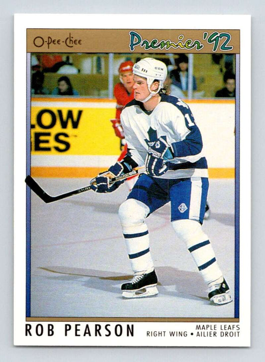 1991-92 OPC Premier #65 Rob Pearson  RC Rookie Toronto Maple Leafs  Image 1