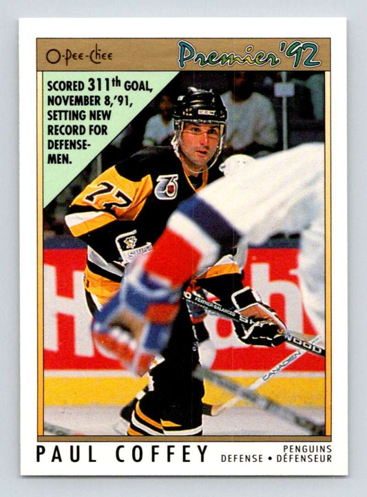 1991-92 OPC Premier #79 Paul Coffey  Pittsburgh Penguins  Image 1