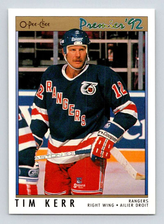 1991-92 OPC Premier #83 Tim Kerr  New York Rangers  Image 1