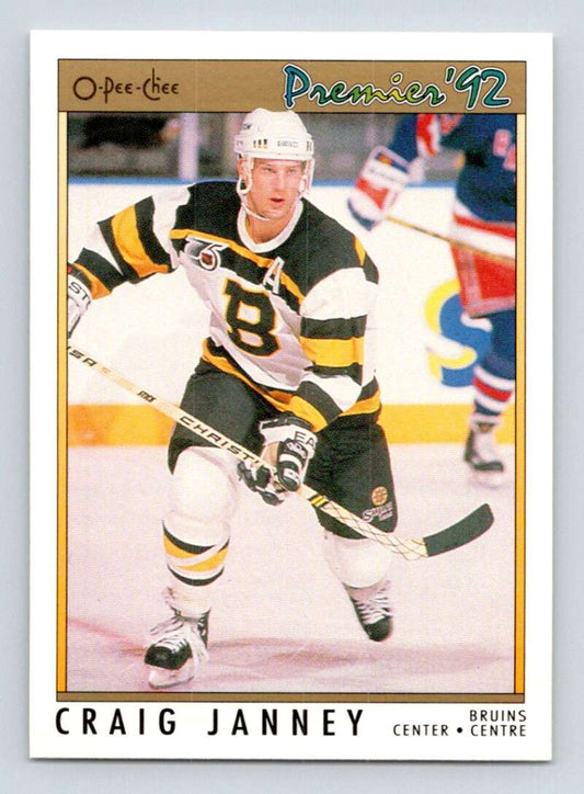 1991-92 OPC Premier #93 Craig Janney  Boston Bruins  Image 1