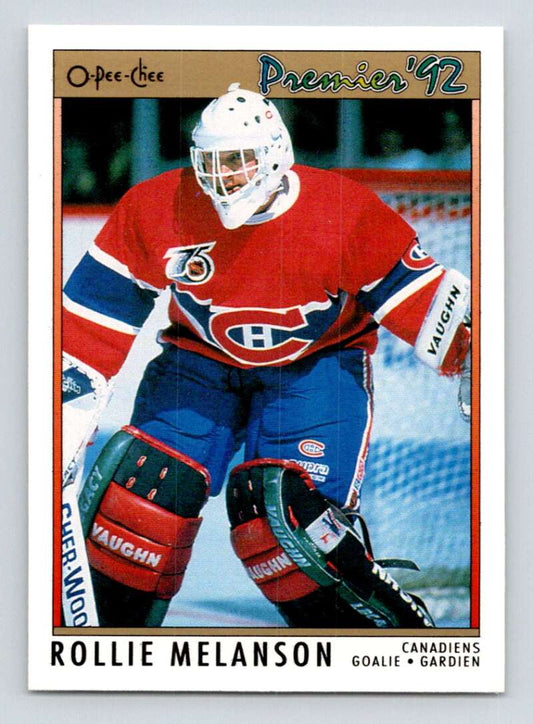 1991-92 OPC Premier #97 Rollie Melanson  Montreal Canadiens  Image 1