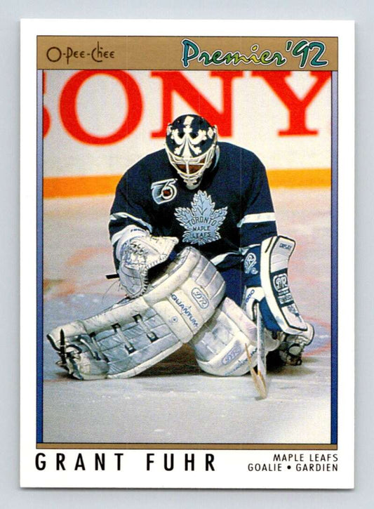 1991-92 OPC Premier #100 Grant Fuhr  Toronto Maple Leafs  Image 1