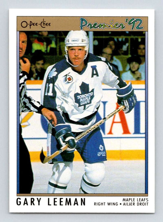 1991-92 OPC Premier #106 Gary Leeman  Toronto Maple Leafs  Image 1