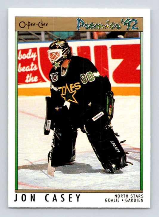 1991-92 OPC Premier #112 Jon Casey  Minnesota North Stars  Image 1
