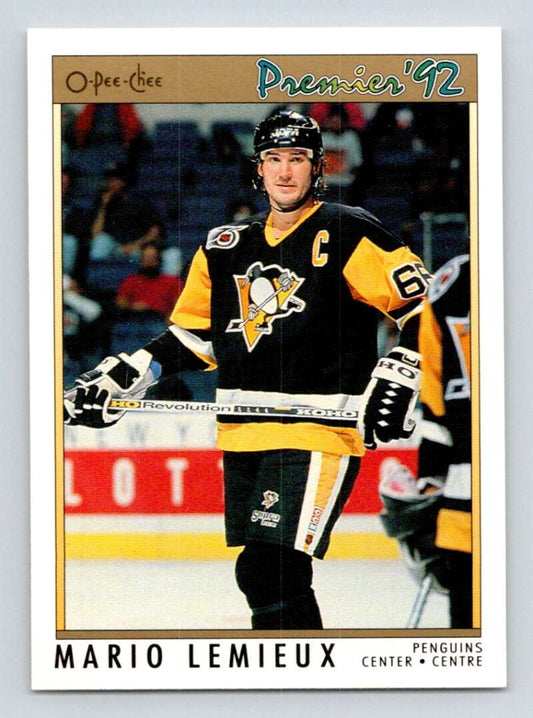 1991-92 OPC Premier #114 Mario Lemieux  Pittsburgh Penguins  Image 1