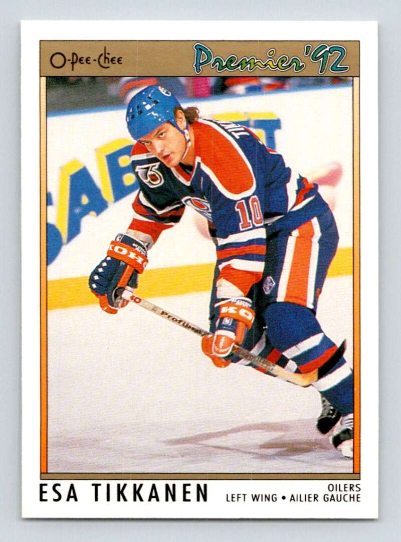 1991-92 OPC Premier #121 Esa Tikkanen  Edmonton Oilers  Image 1