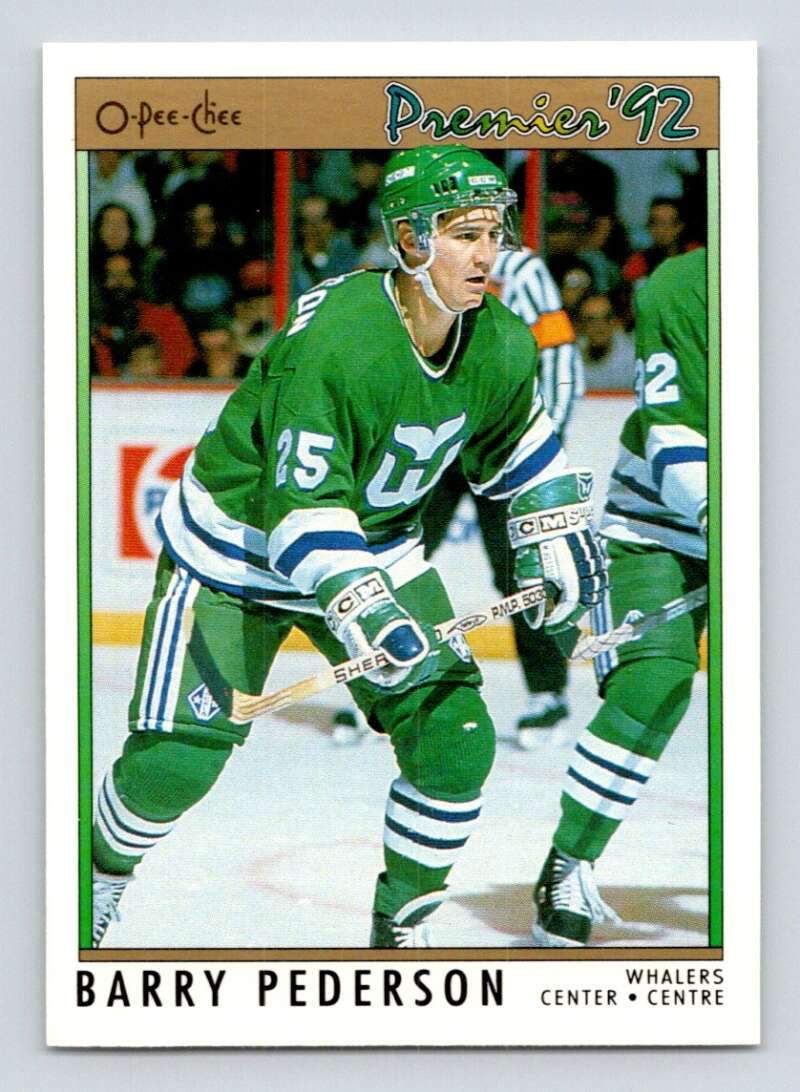 1991-92 OPC Premier #124 Barry Pederson  Vancouver Canucks  Image 1