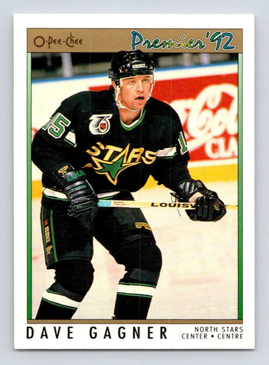 1991-92 OPC Premier #128 Dave Gagner  Minnesota North Stars  Image 1