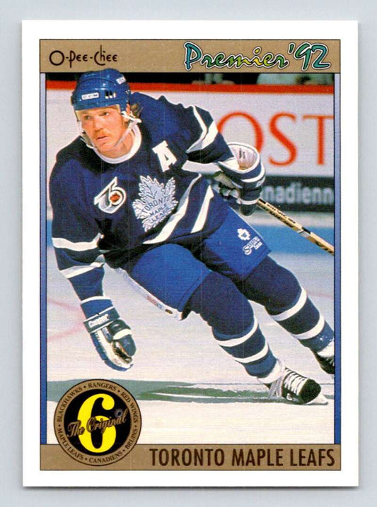 1991-92 OPC Premier #134 Gary Leeman  Toronto Maple Leafs  Image 1