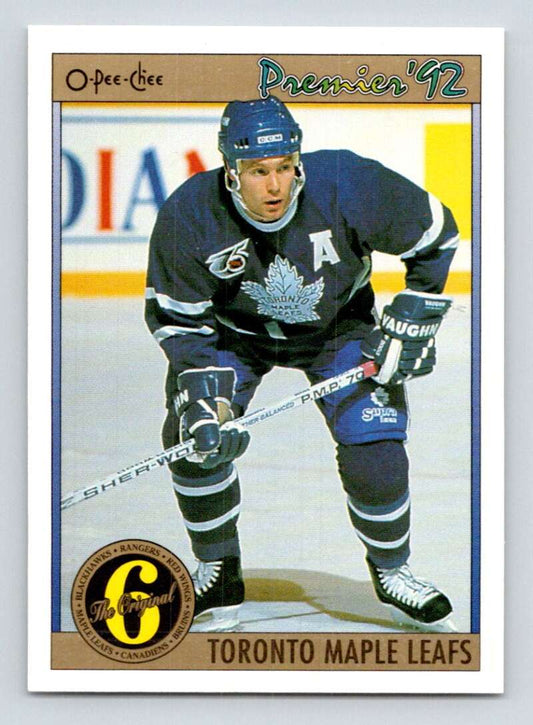 1991-92 OPC Premier #151 Bob Rouse  Toronto Maple Leafs  Image 1