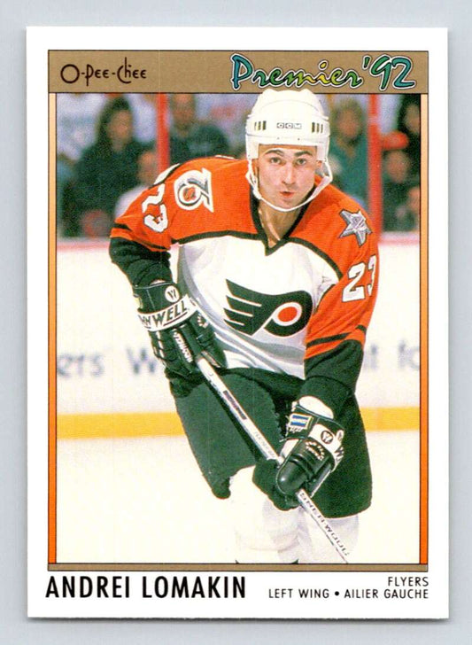 1991-92 OPC Premier #178 Andrei Lomakin  Philadelphia Flyers  Image 1