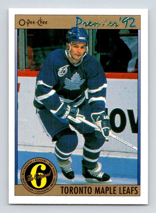 1991-92 OPC Premier #180 Dave Ellett  Toronto Maple Leafs  Image 1