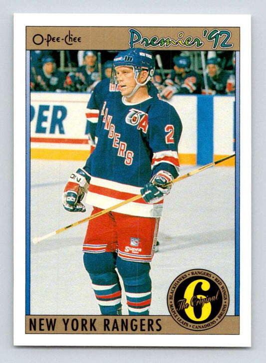 1991-92 OPC Premier #183 Brian Leetch  New York Rangers  Image 1