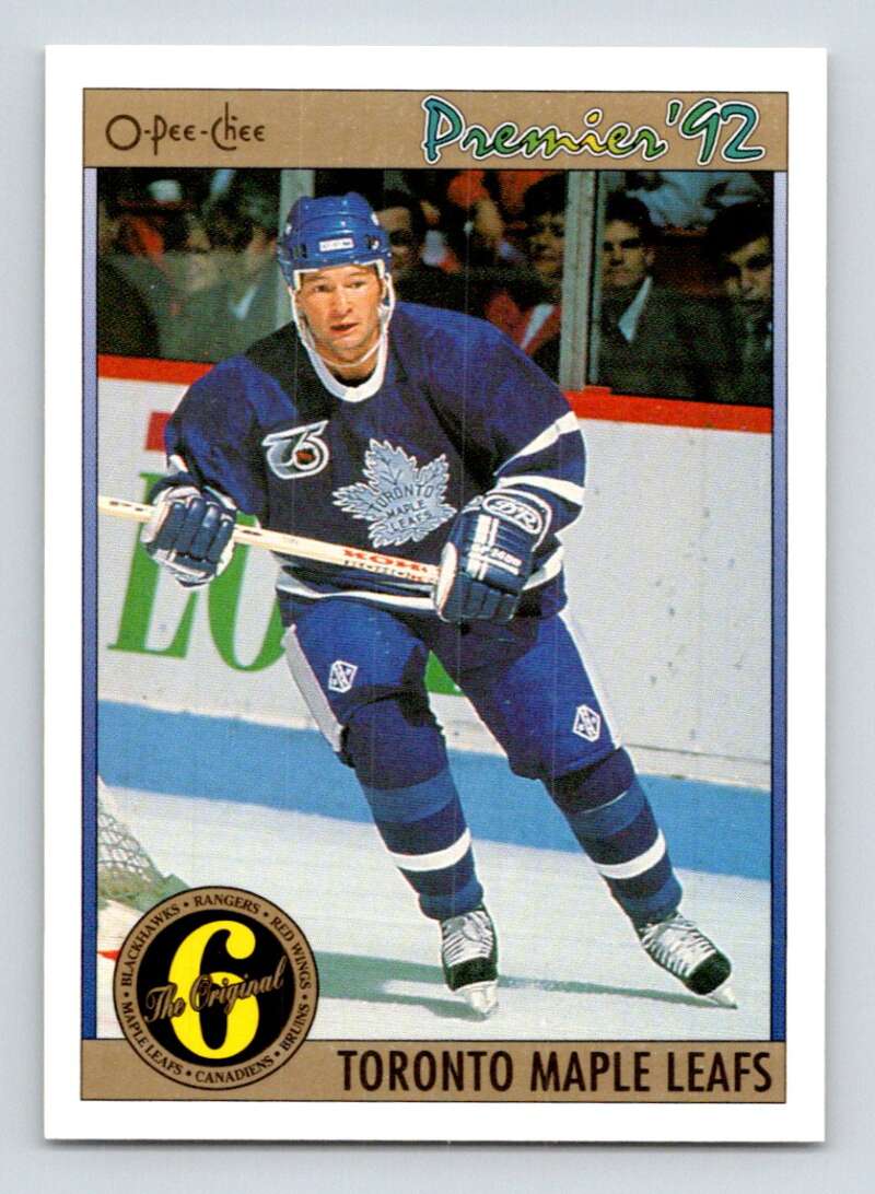 1991-92 OPC Premier #185 Brian Bradley  Toronto Maple Leafs  Image 1