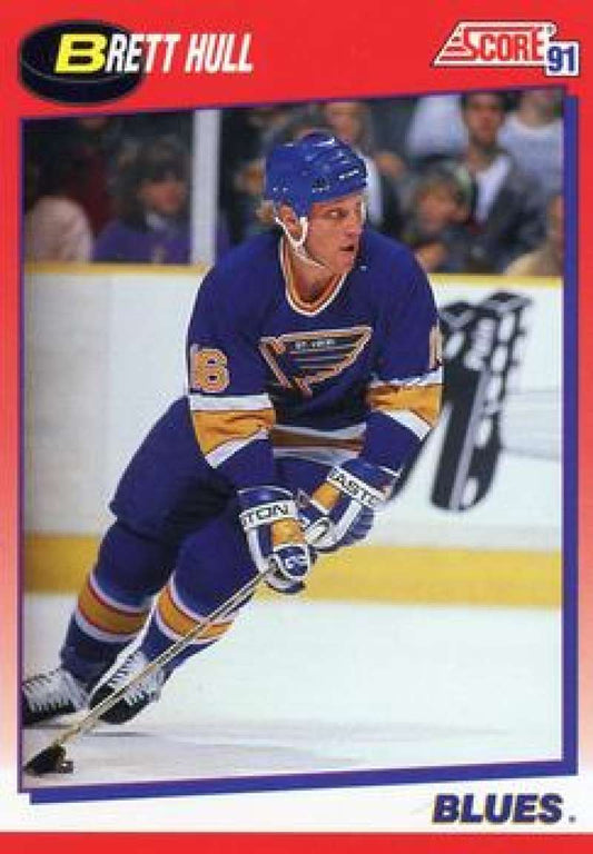 1991-92 Score Canadian Bilingual #1 Brett Hull  St. Louis Blues  Image 1
