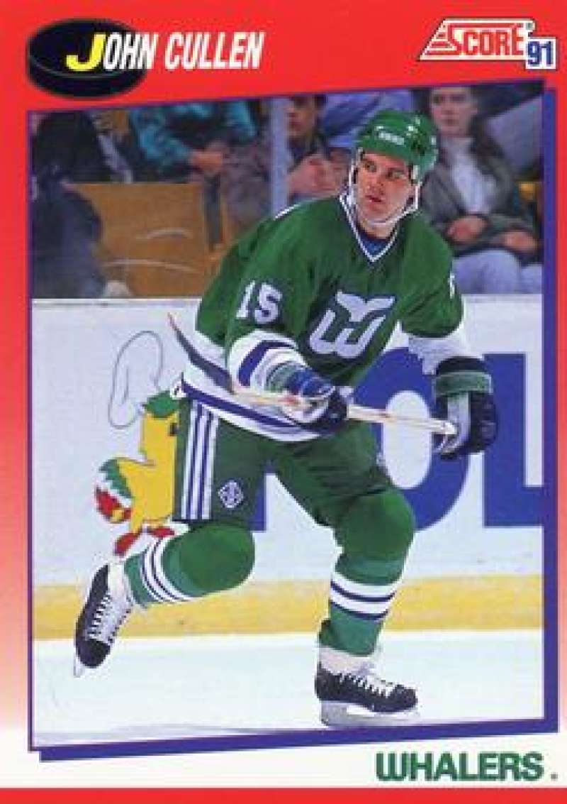 1991-92 Score Canadian Bilingual #7 John Cullen  Hartford Whalers  Image 1