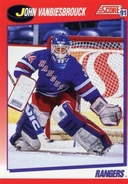 1991-92 Score Canadian Bilingual #10 John Vanbiesbrouck  New York Rangers  Image 1