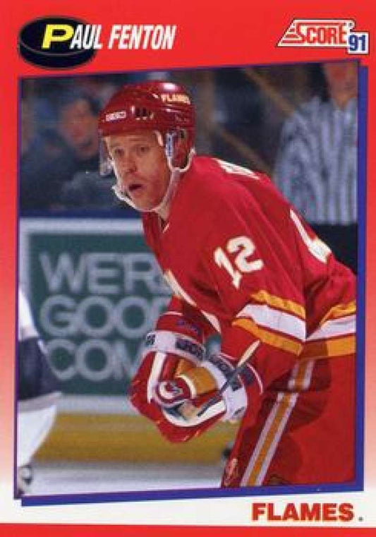 1991-92 Score Canadian Bilingual #14 Paul Fenton  Calgary Flames  Image 1