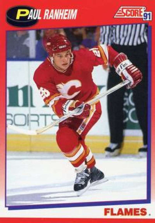 1991-92 Score Canadian Bilingual #21 Paul Ranheim  Calgary Flames  Image 1