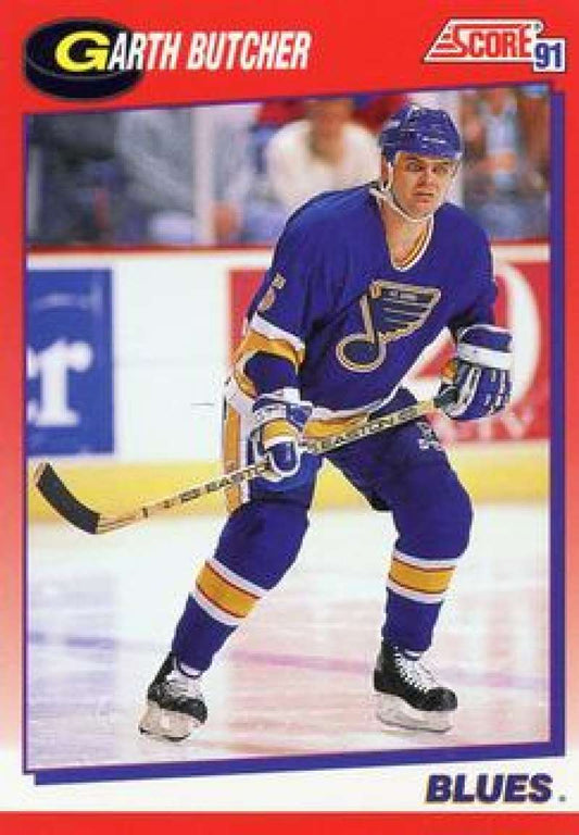 1991-92 Score Canadian Bilingual #24 Garth Butcher  St. Louis Blues  Image 1