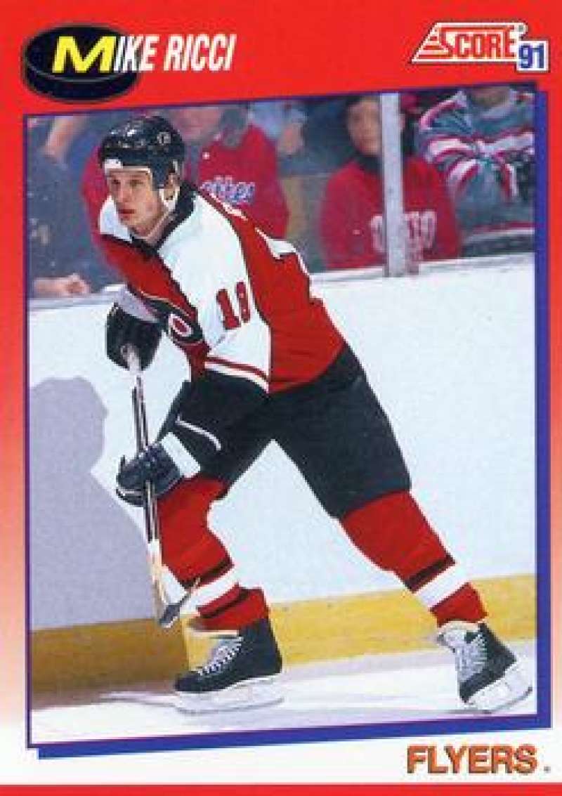 1991-92 Score Canadian Bilingual #28 Mike Ricci  Philadelphia Flyers  Image 1