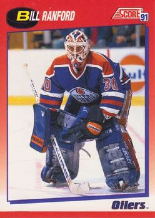 1991-92 Score Canadian Bilingual #30 Bill Ranford  Edmonton Oilers  Image 1