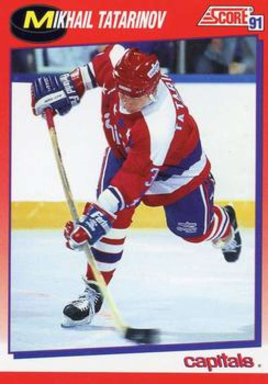 1991-92 Score Canadian Bilingual #37 Mikhail Tatarinov  Washington Capitals  Image 1