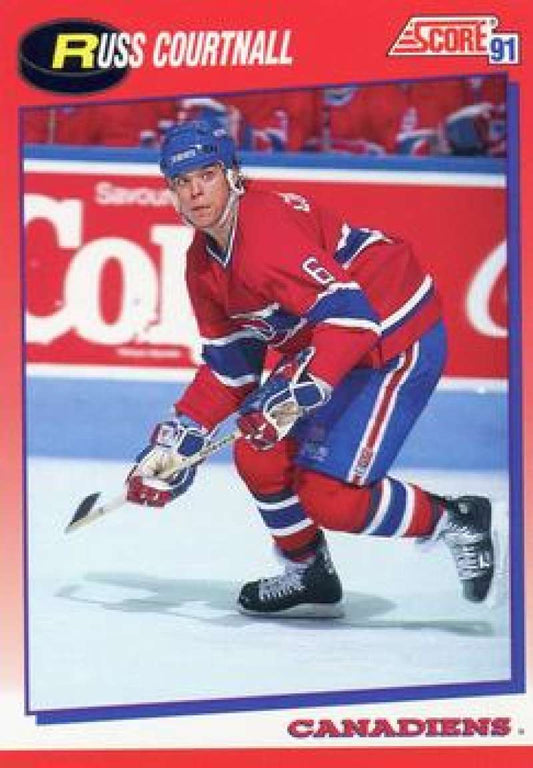 1991-92 Score Canadian Bilingual #42 Russ Courtnall  Montreal Canadiens  Image 1