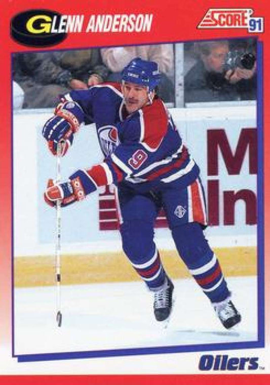 1991-92 Score Canadian Bilingual #47 Glenn Anderson  Edmonton Oilers  Image 1