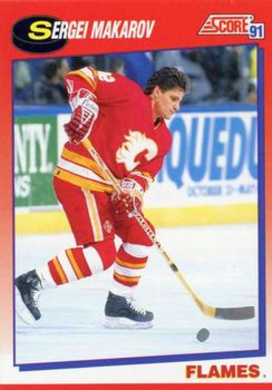 1991-92 Score Canadian Bilingual #51 Sergei Makarov  Calgary Flames  Image 1