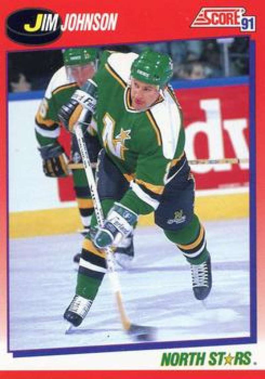 1991-92 Score Canadian Bilingual #52 Jim Johnson  Minnesota North Stars  Image 1