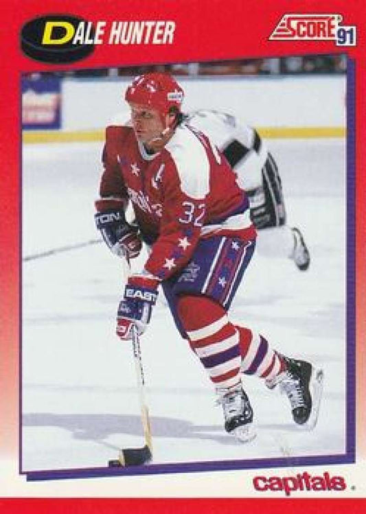 1991-92 Score Canadian Bilingual #56 Dale Hunter  Washington Capitals  Image 1