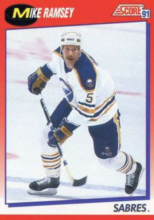 1991-92 Score Canadian Bilingual #61 Mike Ramsey  Buffalo Sabres  Image 1
