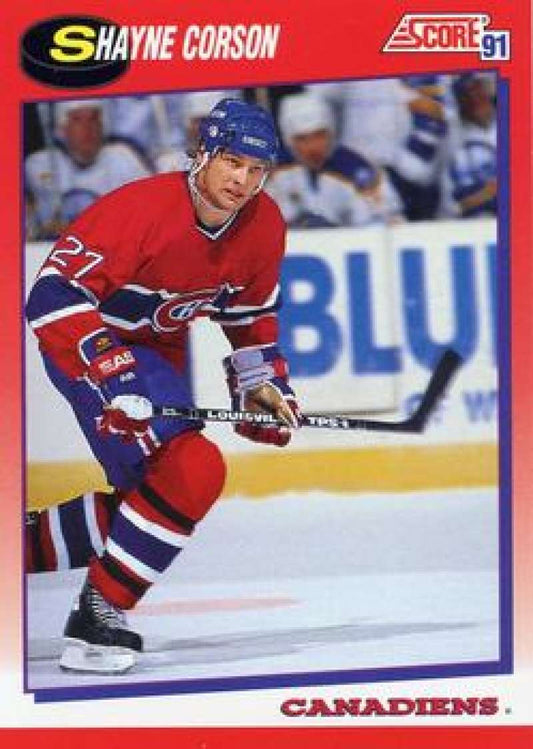 1991-92 Score Canadian Bilingual #65 Shayne Corson  Montreal Canadiens  Image 1
