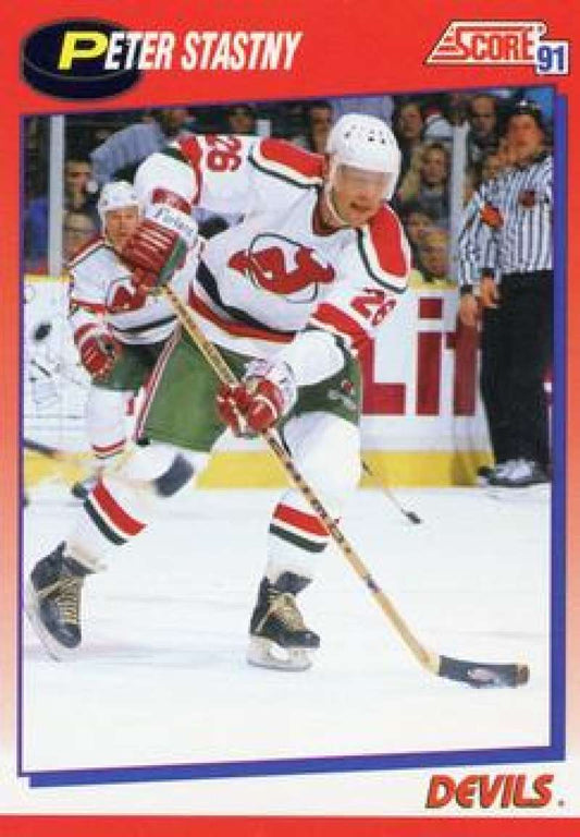 1991-92 Score Canadian Bilingual #66 Peter Stastny  New Jersey Devils  Image 1