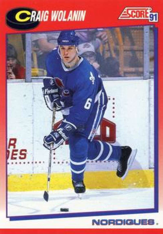 1991-92 Score Canadian Bilingual #74 Craig Wolanin  Quebec Nordiques  Image 1